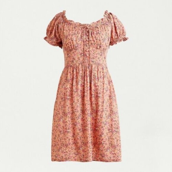 J. Crew Dresses & Skirts - J. Crew Floral Smocked Puff Sleeve Dress H10669